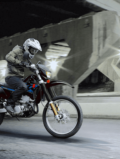 A Suzuki DR-Z400S. Media sourced from Suzuki.