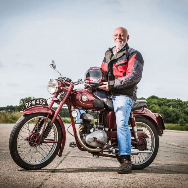 A Famous James motorbike. Media sourced from BikeSure.