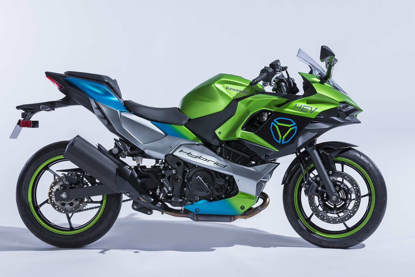 Kawasaki's reveal of four bikes at EICMA included several electric options, a hybrid, and an experimental hydrogen concept. Media sourced from CycleWorld.