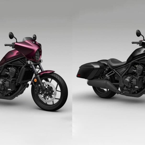 A view of Honda's all-new Rebel 1100T DCT bagger bike. Media sourced from Honda's press release.