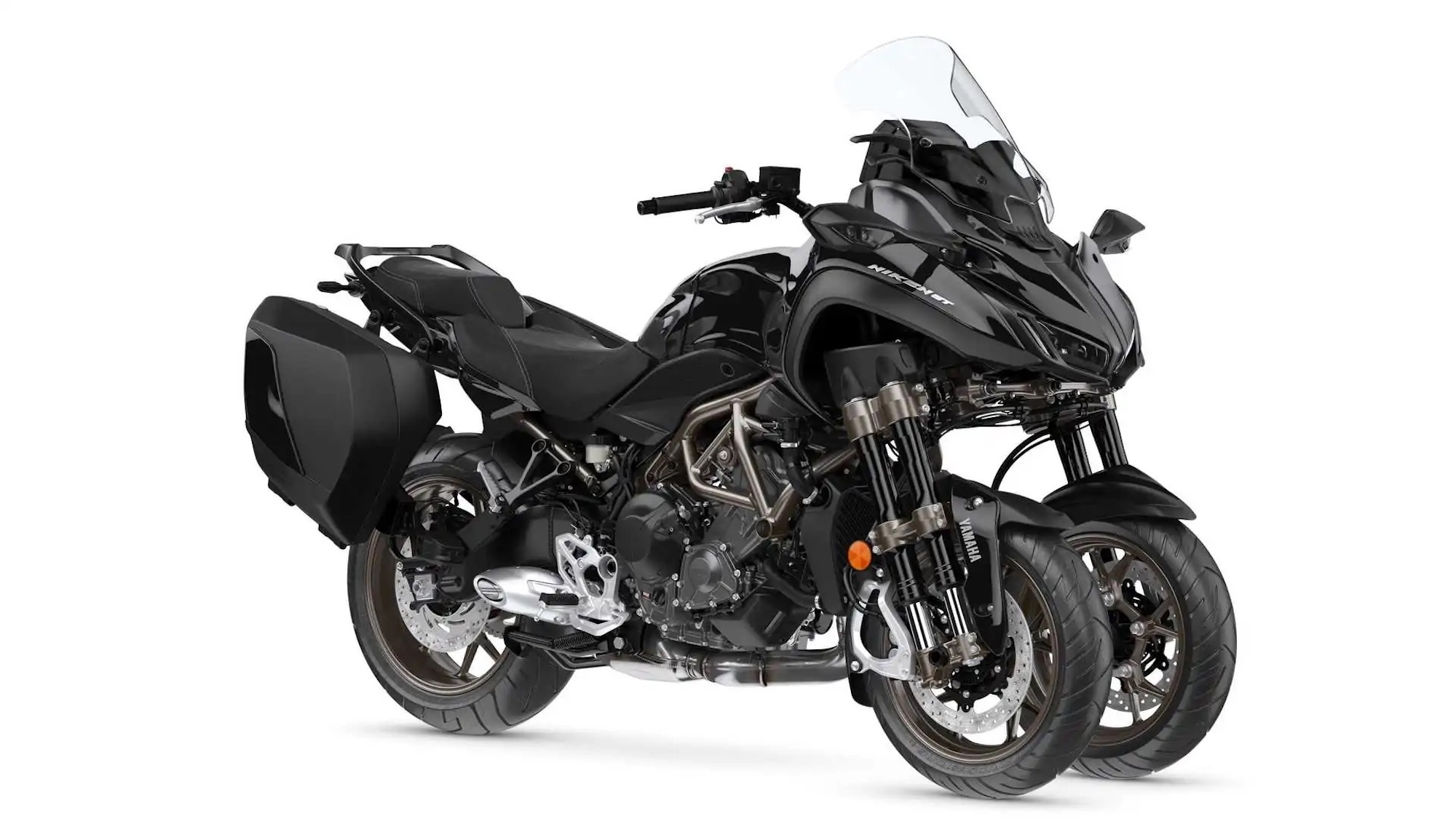 Yamaha’s updated Niken GT, which comes with an updated engine, as well as elevated functions, updated seat/frame, new electronics, and a bit of shed weight - all just in time for 2023.  Media sourced from RideApart. 