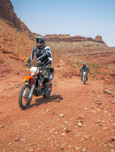 A rider enjoying a little bit of dust. Media sourced from RustSport.