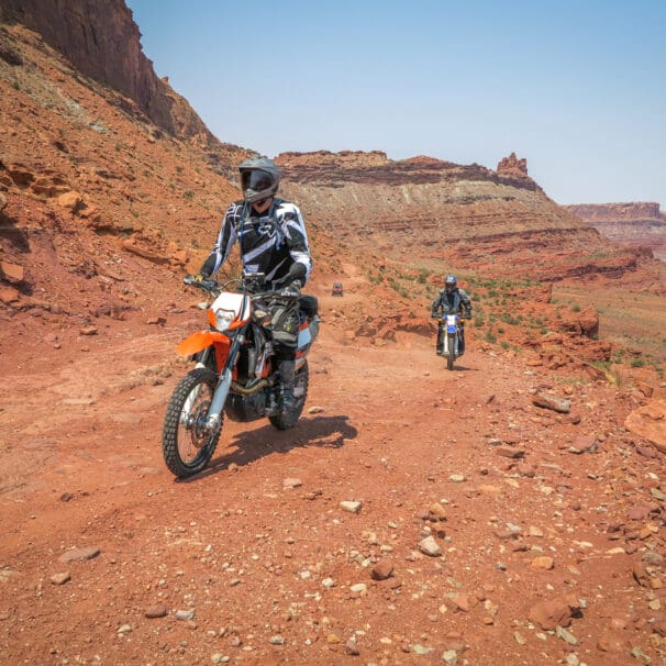 A rider enjoying a little bit of dust. Media sourced from RustSport.