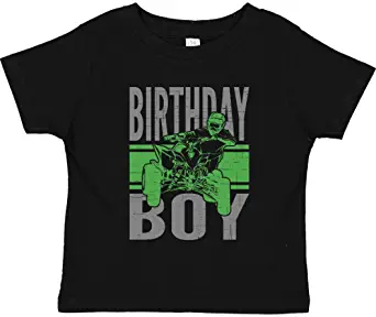 Black graphic t-shirt with Birthday Boy written on it