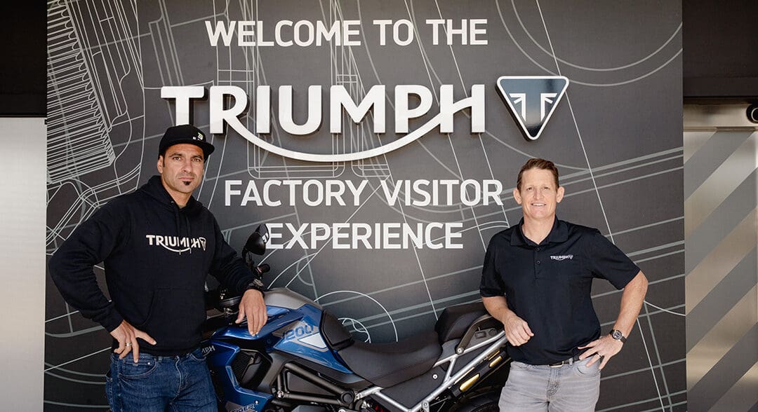 Triumph celebrating their entry into the competitive off-roading races for 2024! Media sourced from Powersport Business.