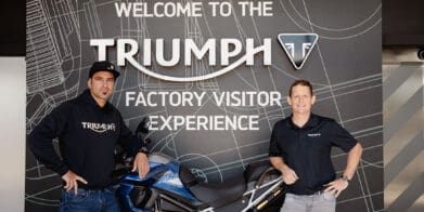 Triumph celebrating their entry into the competitive off-roading races for 2024! Media sourced from Powersport Business.