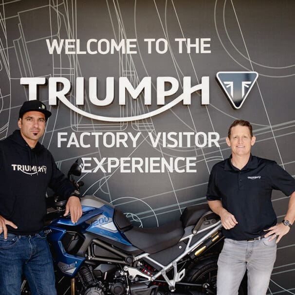 Triumph celebrating their entry into the competitive off-roading races for 2024! Media sourced from Powersport Business.