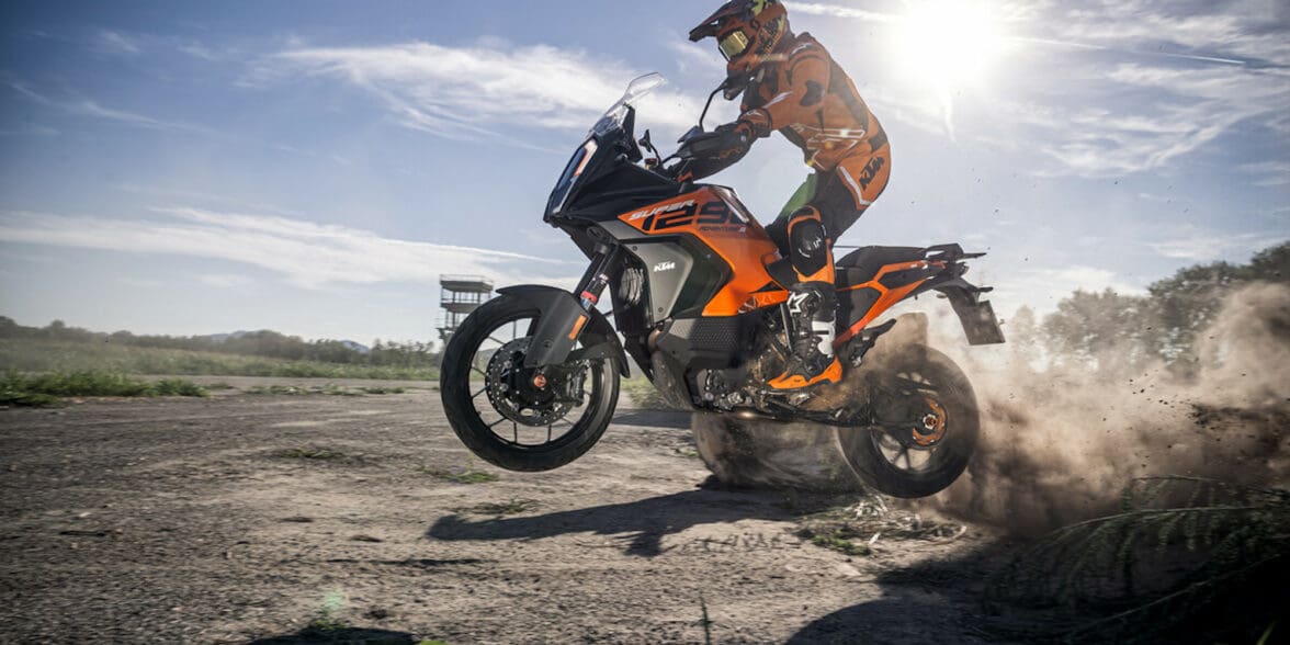 KTM's 2023 1290 Super Adventure S. Media sourced from KTM.
