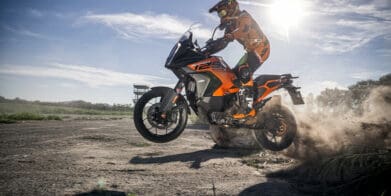 KTM's 2023 1290 Super Adventure S. Media sourced from KTM.