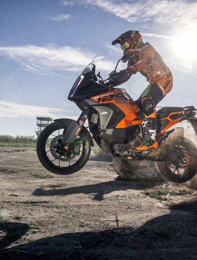 KTM's 2023 1290 Super Adventure S. Media sourced from KTM.