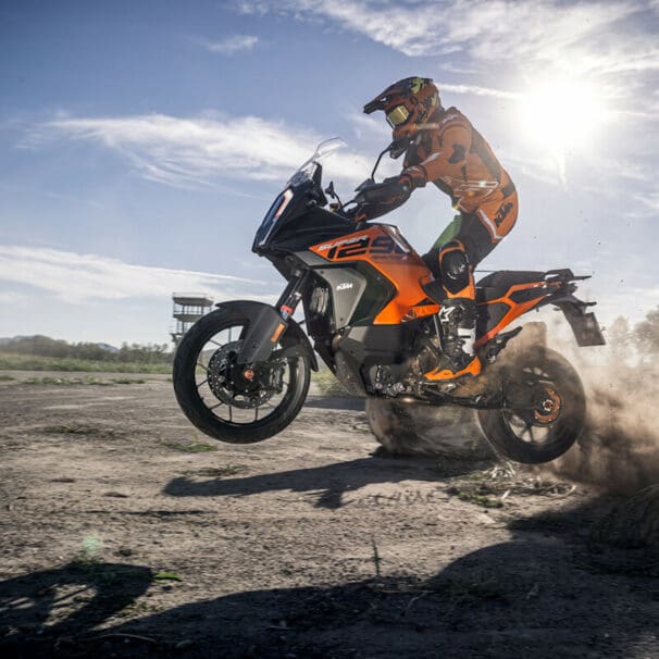 KTM's 2023 1290 Super Adventure S. Media sourced from KTM.