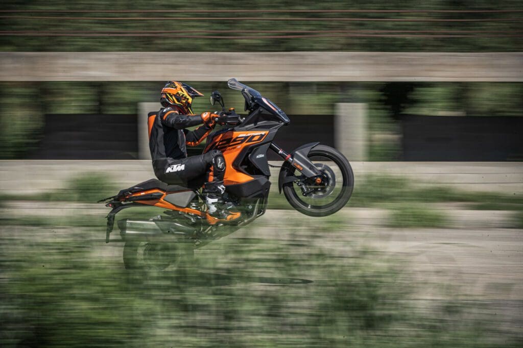 KTM's 2023 1290 Super Adventure S. Media sourced from KTM.