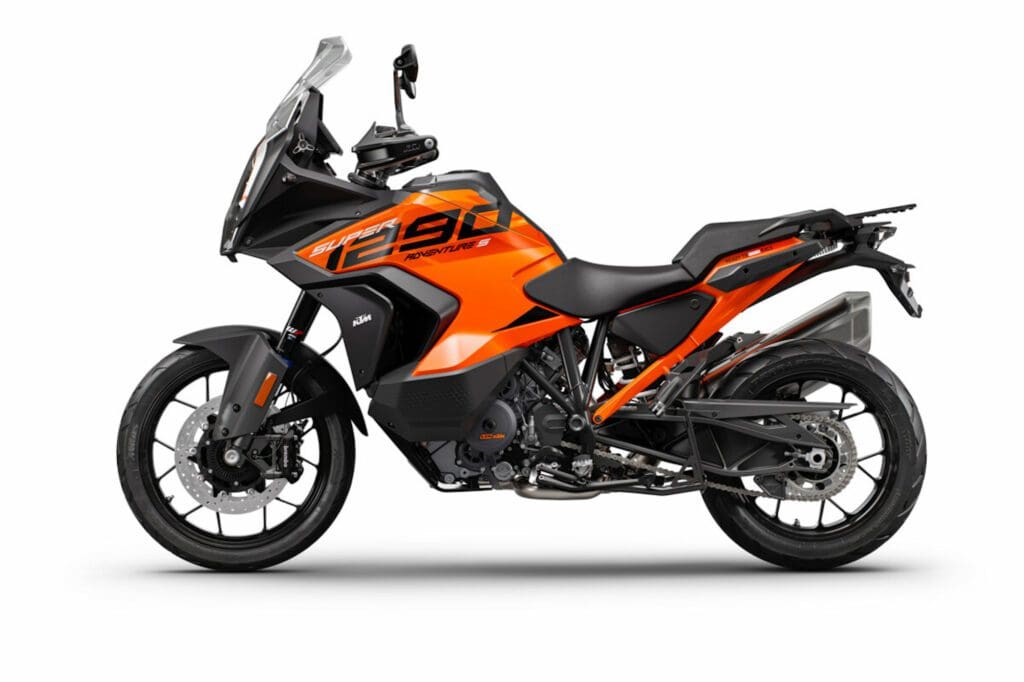 KTM's 2023 1290 Super Adventure S. Media sourced from KTM.