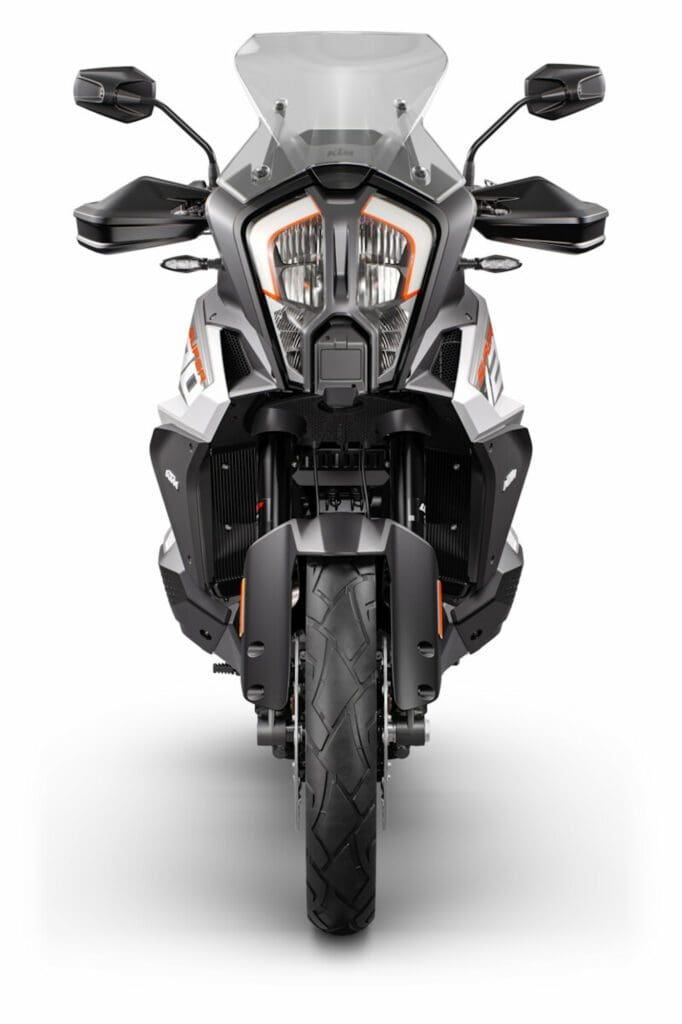 KTM's 2023 1290 Super Adventure S. Media sourced from KTM.