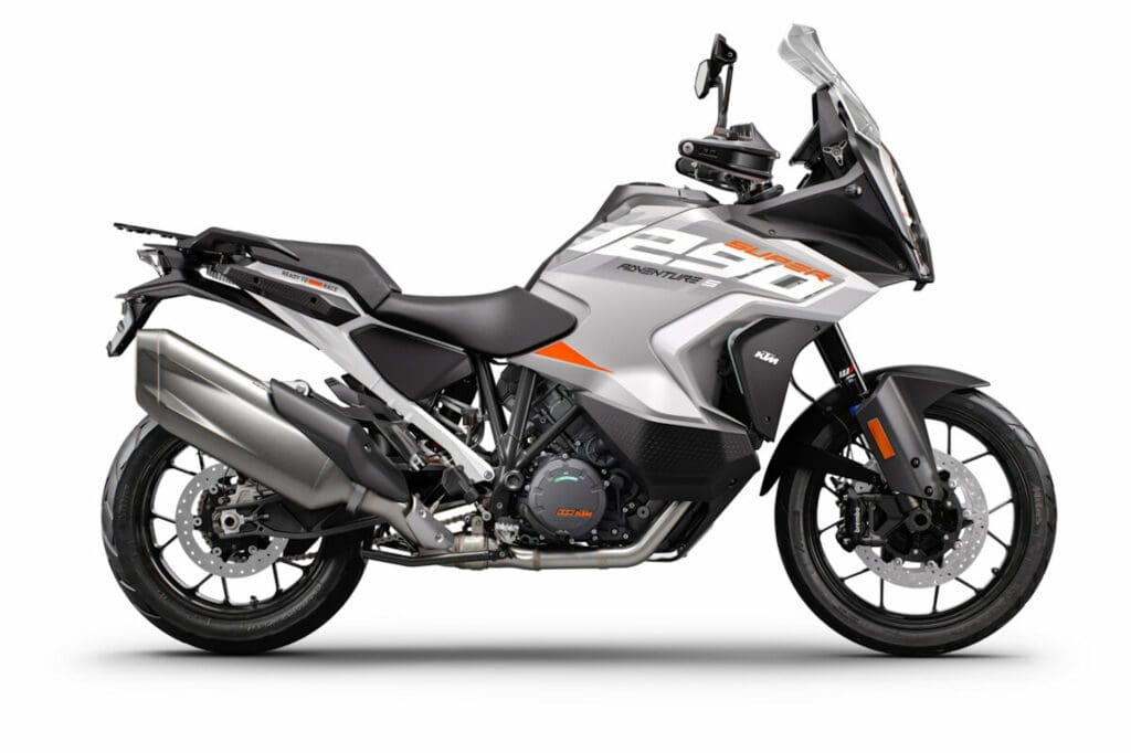 KTM's 2023 1290 Super Adventure S. Media sourced from KTM.