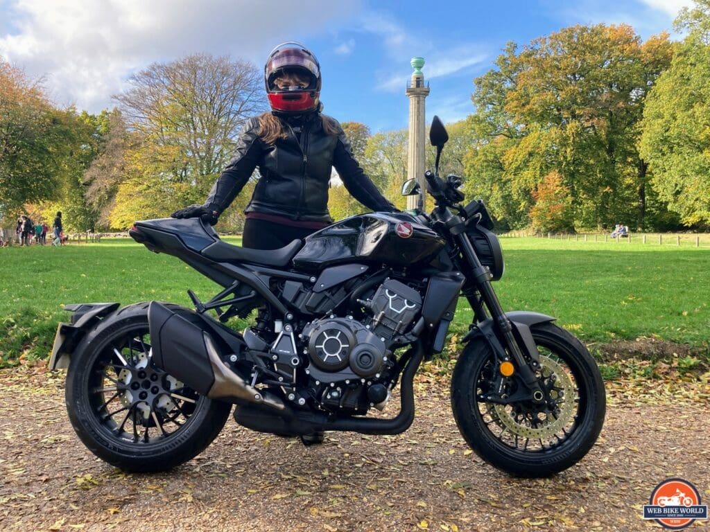 BikerKaz standing next to 2022 CB1000R Black Edition