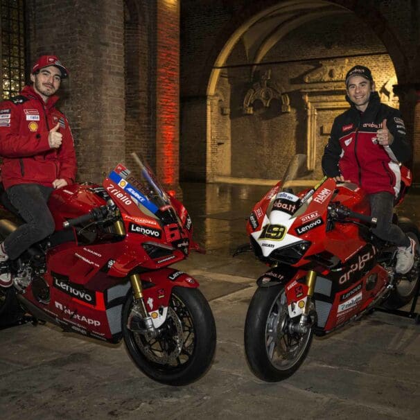 The all-new The Panigale V4 Bagnaia 2022 World Champion Replica and Panigale V4 Bautista 2022 World Champion Replica. Media sourced from Ducati.