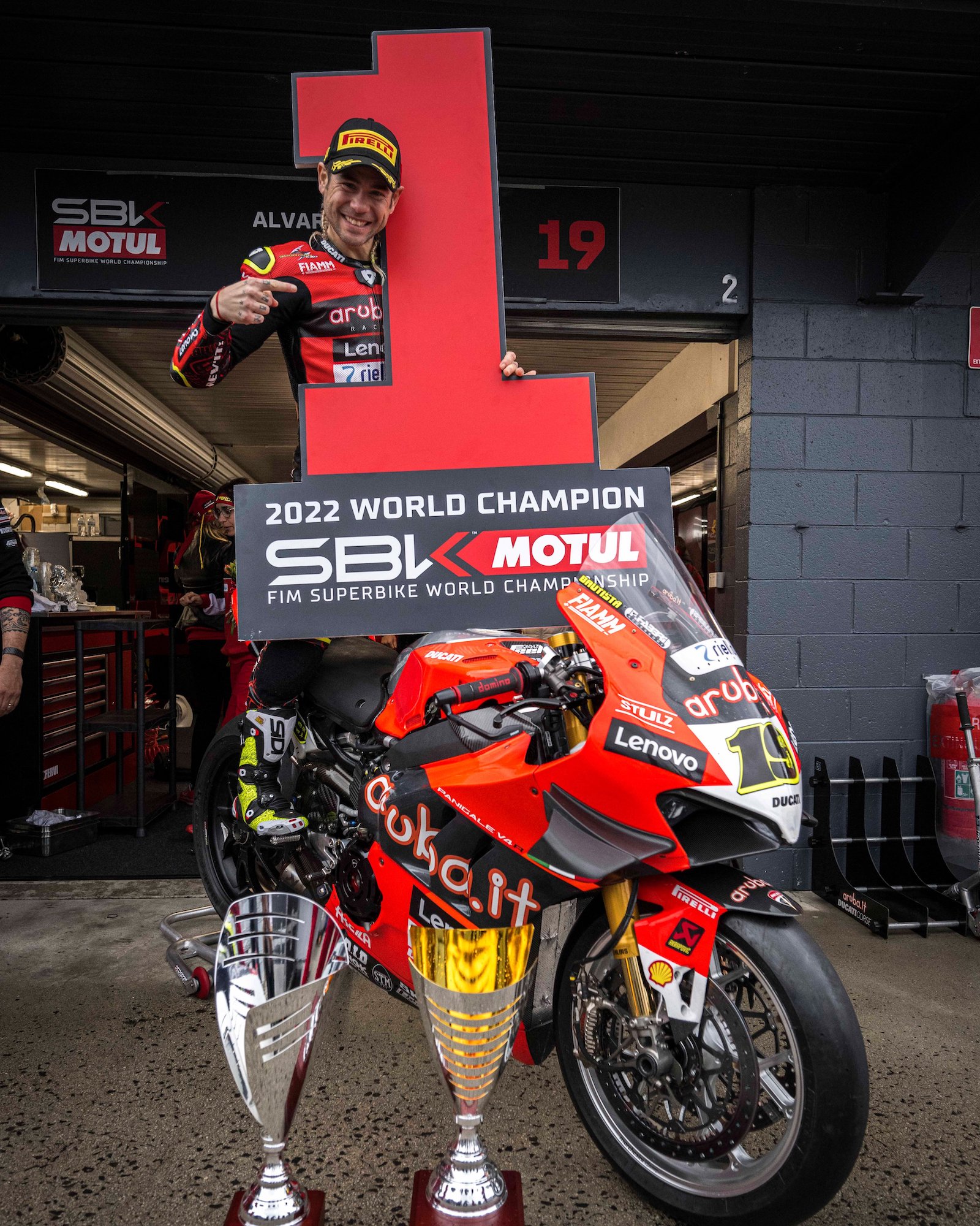 Bautista, the 2022 World Champion for Ducati ni WorldSBK! Media sourced from Ducati's Twitter.