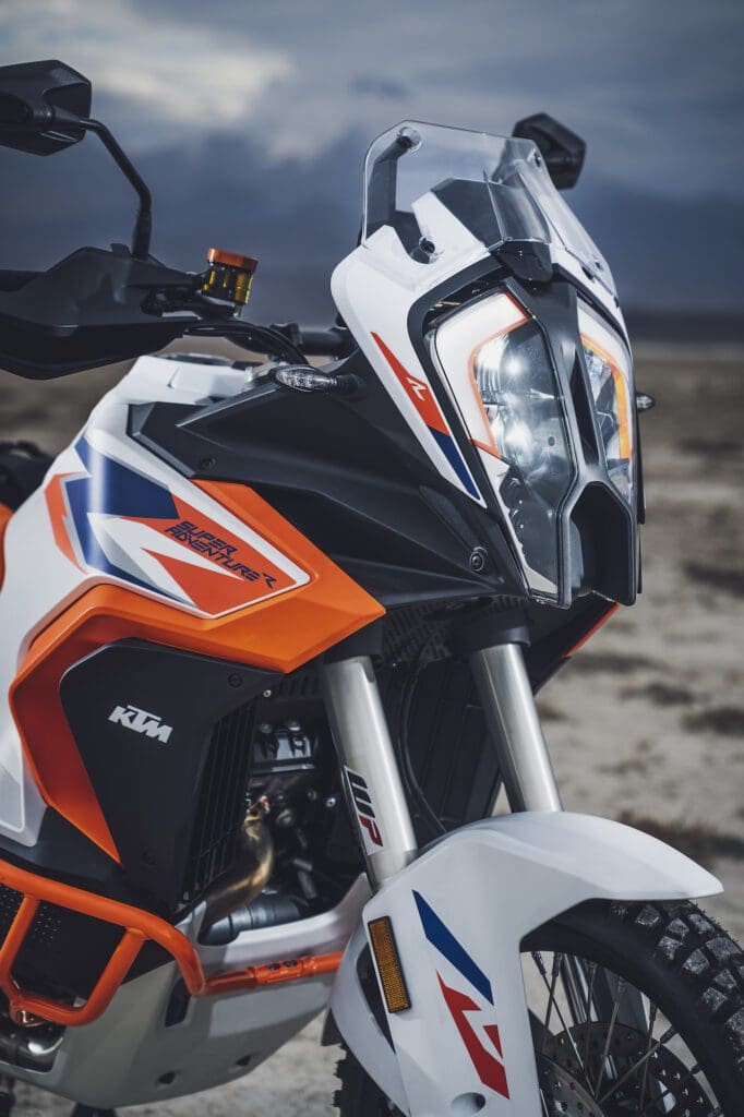 ktm's 2023 1290 Super Adventure R. Media sourced from KTM.