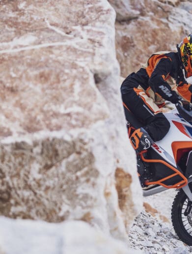 ktm's 2023 1290 Super Adventure R. Media sourced from KTM.