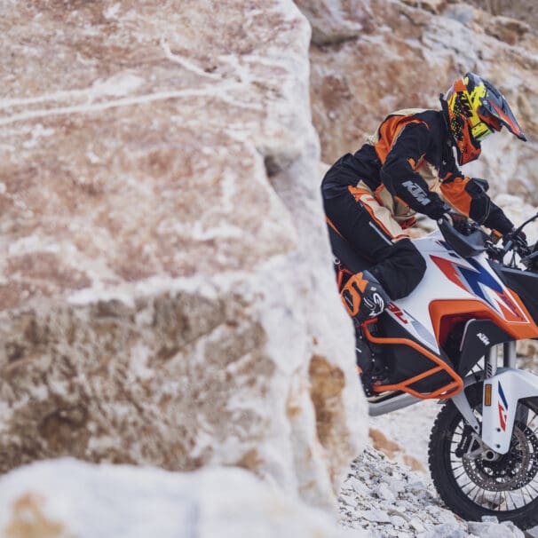 ktm's 2023 1290 Super Adventure R. Media sourced from KTM.