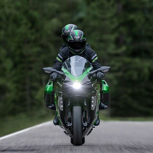 Kawasaki's 2022 Ninja H2 SX/SE. Media sourced from Kawasaki.