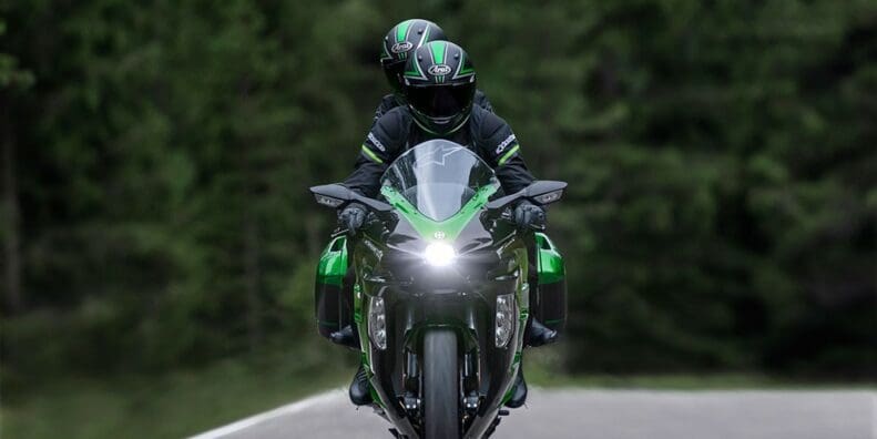 Kawasaki's 2022 Ninja H2 SX/SE. Media sourced from Kawasaki.