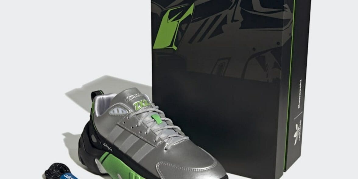 Kawasaki's ZX22, created in partnership with Adidas. Media sourced from Adidas's website.