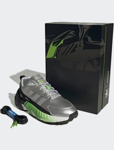 Kawasaki's ZX22, created in partnership with Adidas. Media sourced from Adidas's website.