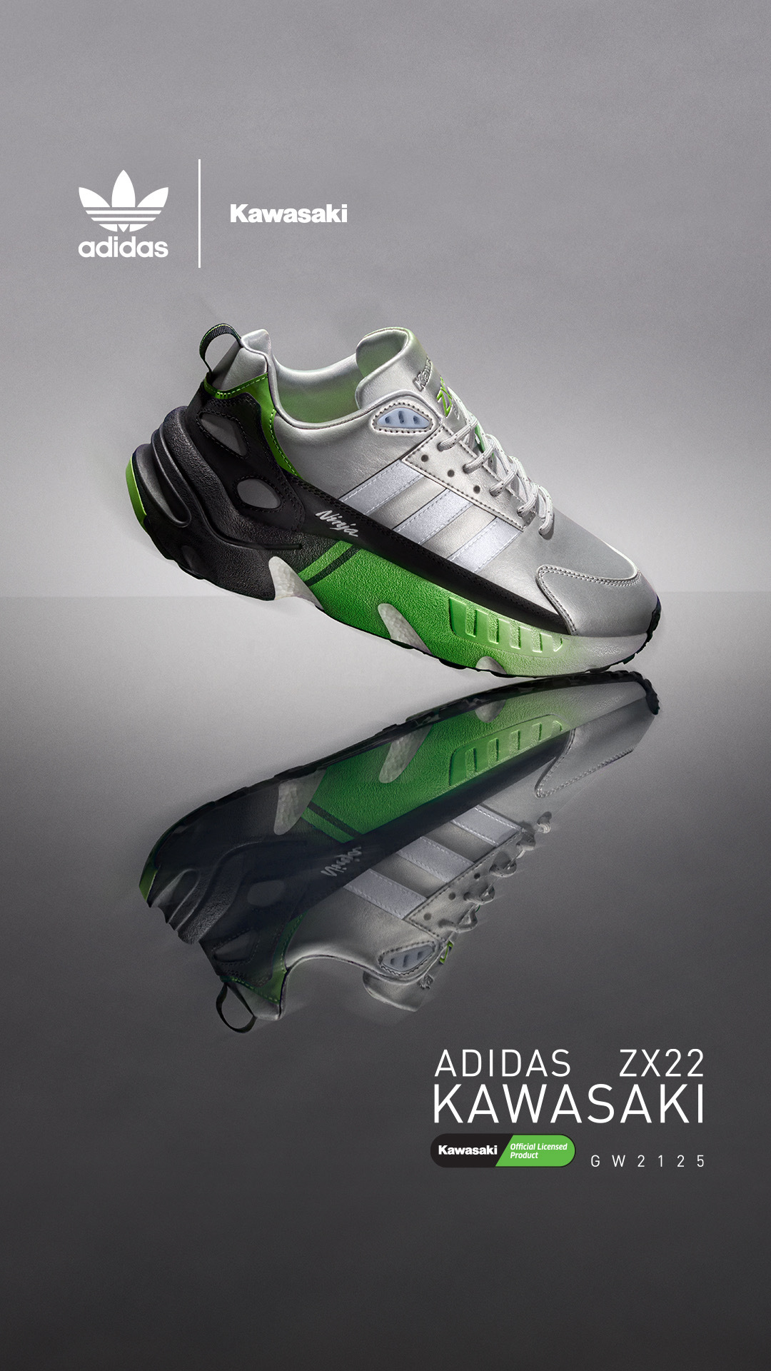 Kawasaki's ZX22, created in partnership with Adidas. Media sourced from Kawasaki's website.