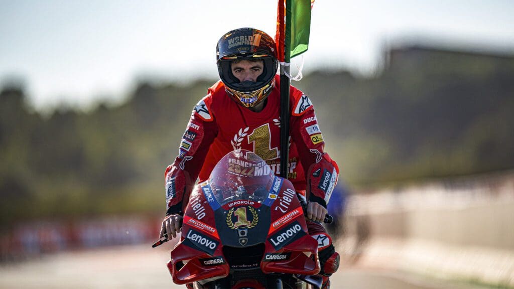 Ducati's Championhip replicae, featuring both bikes that made the win for 2022 (re. Bautista and Bagnaia). Media sourced from Ducati's website.