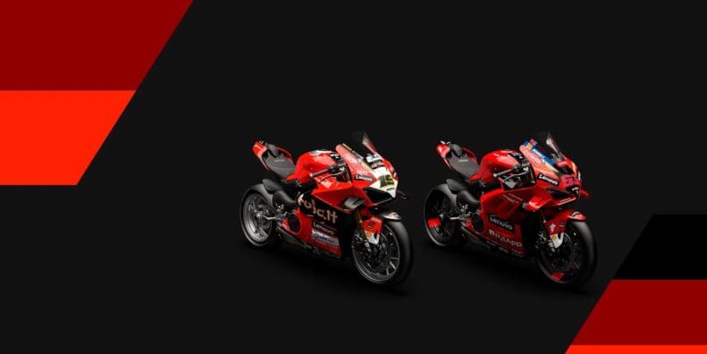 Ducati's Championhip replicae, featuring both bikes that made the win for 2022 (re. Bautista and Bagnaia). Media sourced from Ducati's website.