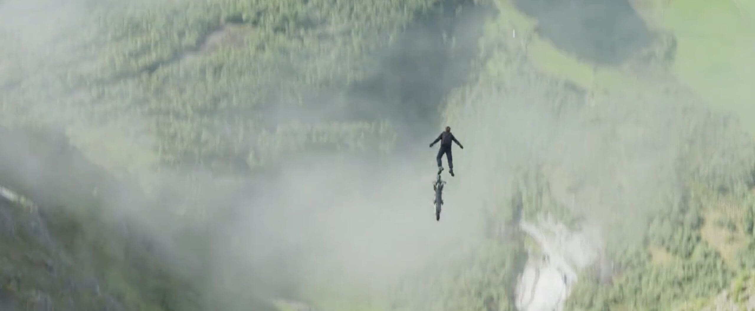 Tom Cruise showing off his death-defying stunt set to be included in Mission: Impossible - Dead Reckoning (2023). All media sourced from Tom Cruise’s Twitter video.