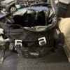 Open Shad Terra TR40 bag on side of motorcycle