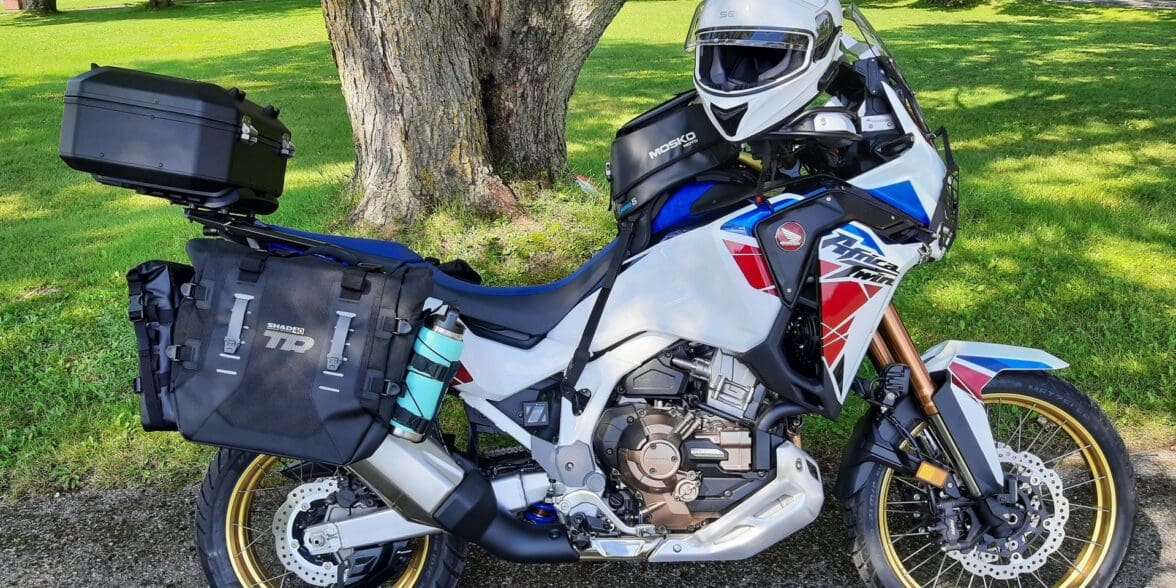 Motorcycle with Shad Terra Soft Adventure Luggage