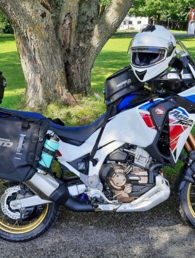 Motorcycle with Shad Terra Soft Adventure Luggage