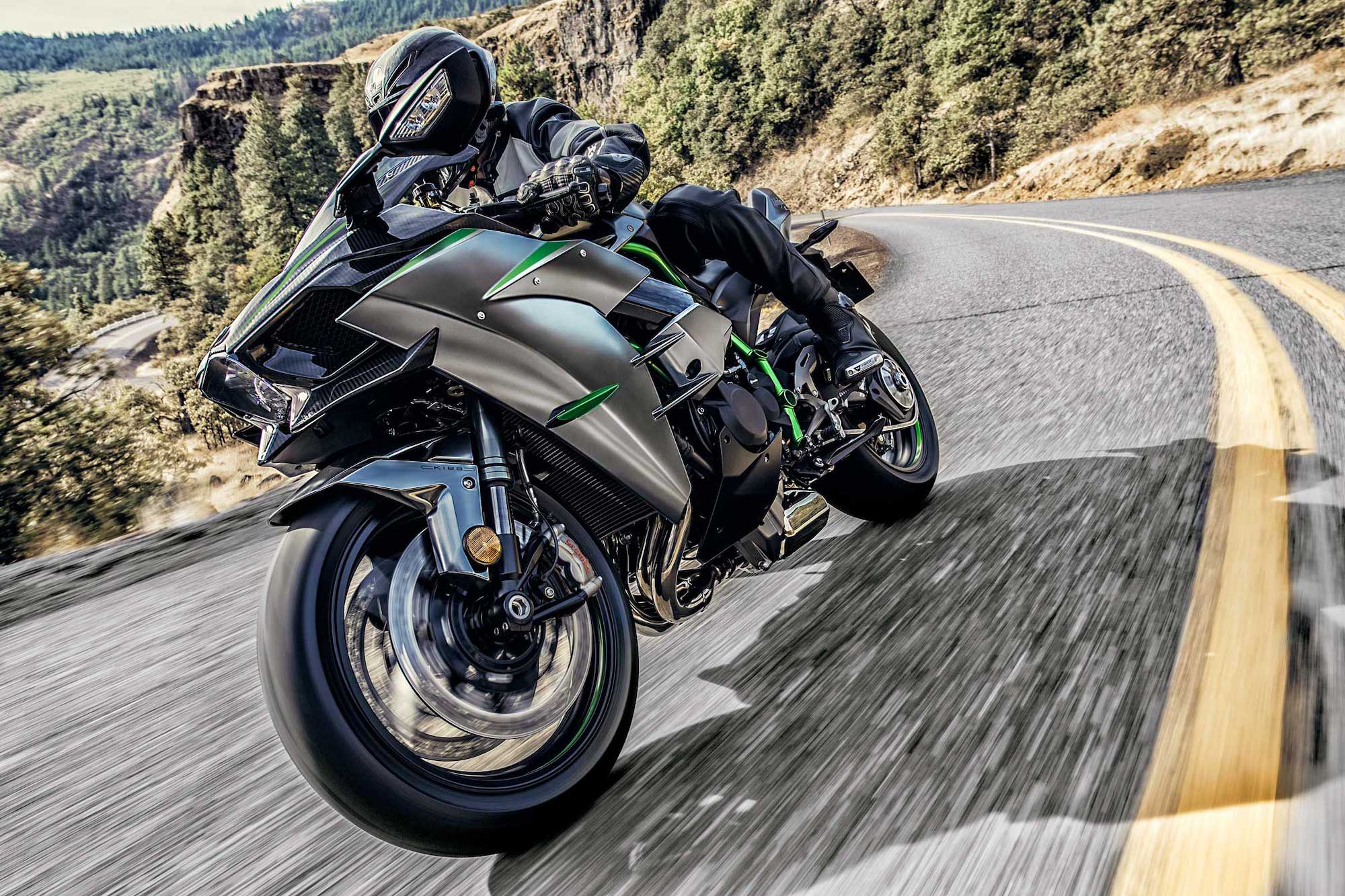 Kawasaki's hyperbike tourer: The H2. Media sourced from Total Motorcycle.