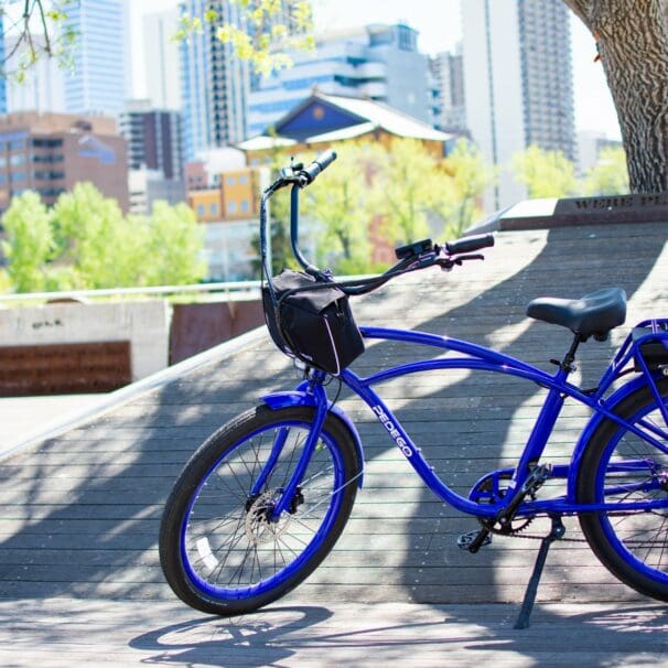 Blue 2021 Pedego Interceptor w/ 26" Classic Frame