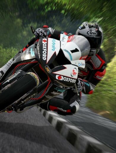 Advertisement for the new game from NACON: "Isle of Man TT - Ride on the Edge 3." Media sourced from Top Gear.
