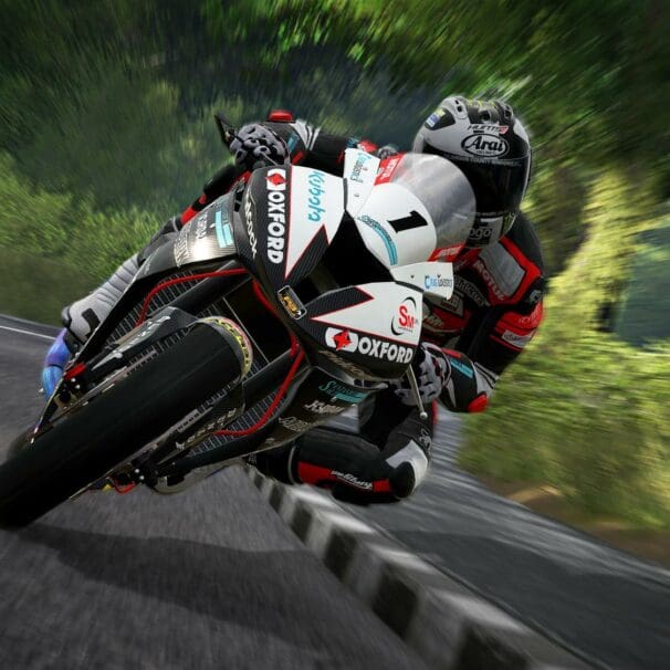 Advertisement for the new game from NACON: "Isle of Man TT - Ride on the Edge 3." Media sourced from Top Gear.