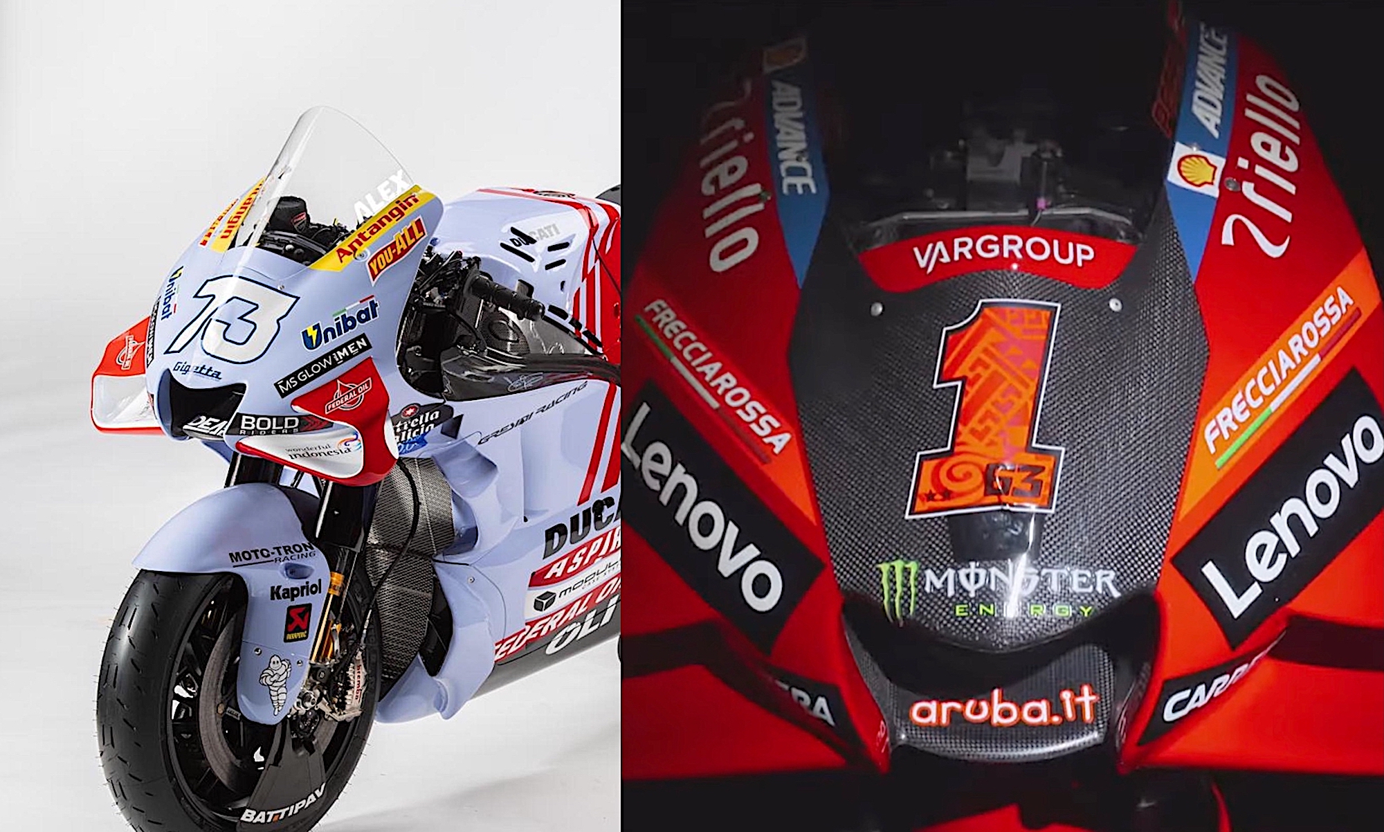 2023 MotoGP Livery Debuted for Ducati Satellite Teams Gresini, Lenovo -  webBikeWorld