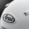 Arai's vented forehead logo. Media sourced from Arai.