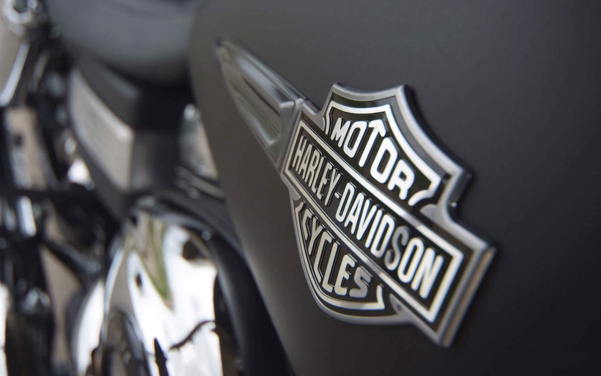 Harley-Dadvison's logo. Media sourced from Badass Helmet Store.
