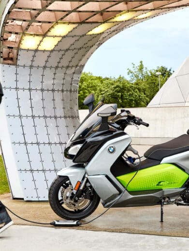 A motorcyclist filling up at a station. Media sourced from Motorcycle.com.