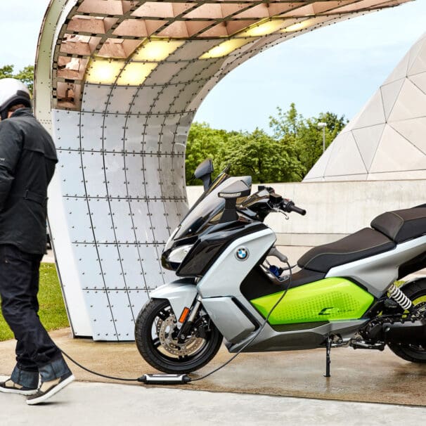 A motorcyclist filling up at a station. Media sourced from Motorcycle.com.