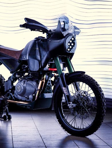 the 'GOAT,' a new build from the mind of MotoExotica founder and owner, Arjun Raina. Media sourced from Gear Junkie.