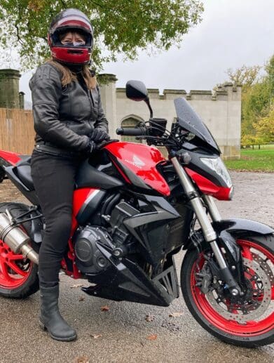 BikerKaz wearing the Halvarssons Vitsand Ladies Jacket