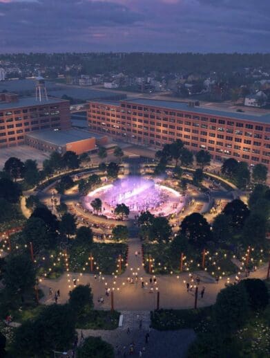 A community park in Milwaukee funded by Harley-Davidson. Media sourced from Urban Milwaukee.