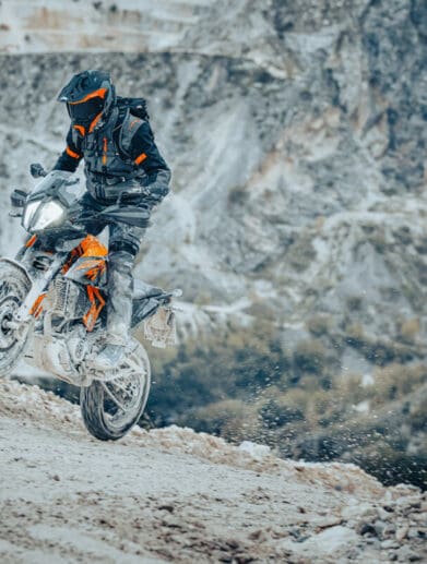 KTM's new 2023 390 Adventure. Media sourced from KTM's press release.