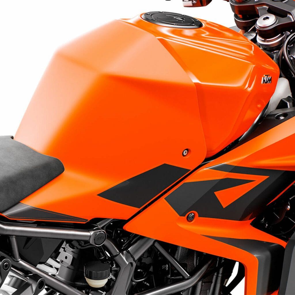 A view of the hump on KTM's RC390. Media sourced from KTM. 